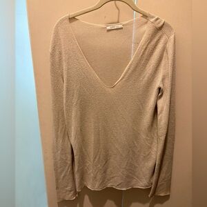 Zara Cream V-Neck Sweater
